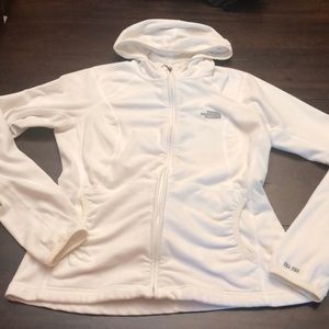 The North Face fleece jacket.  White /cream edging